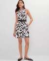 Ann Taylor Petite Ikat Belted Linen-blend Romper