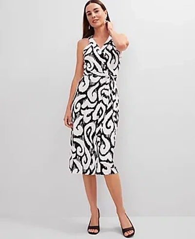 Ann Taylor Ikat Halter Wrap Midi Dress