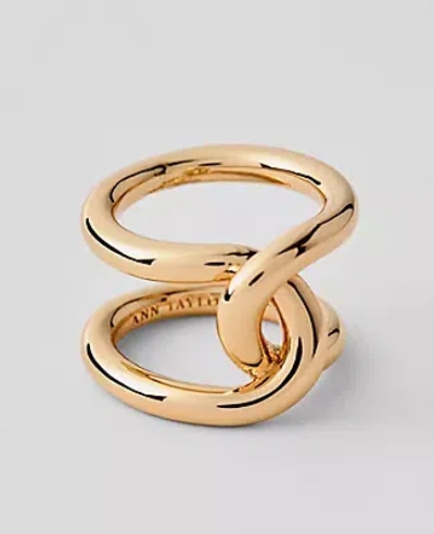 Ann Taylor Interlocked Ring In Gold