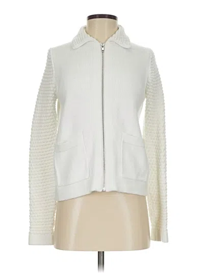 Pre-owned Ann Taylor Jacket In Ivory