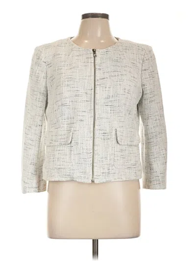 Pre-owned Ann Taylor Jacket In White