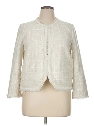Pre-owned Ann Taylor Jacket In White