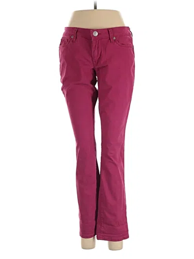 Pre-owned Ann Taylor Jeans In Burgundy