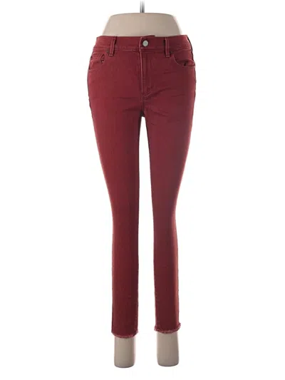Pre-owned Ann Taylor Jeans In Burgundy