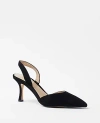 Ann Taylor Kerry Suede Slingback Pumps In Black