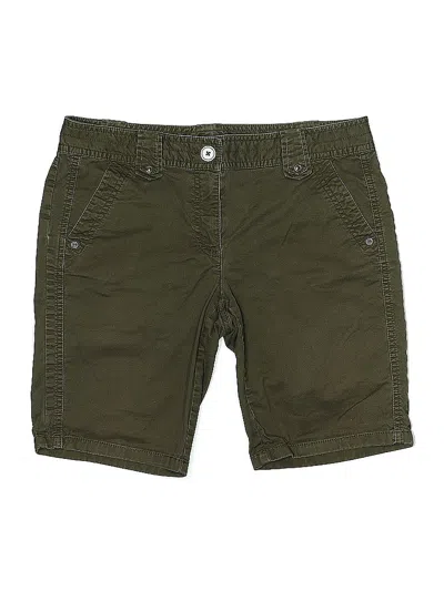 Pre-owned Ann Taylor Khaki Shorts In Green