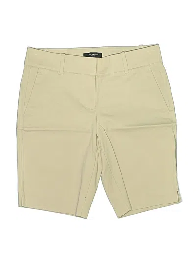 Pre-owned Ann Taylor Khaki Shorts In Ivory