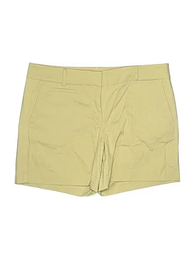 Pre-owned Ann Taylor Khaki Shorts In Yellow