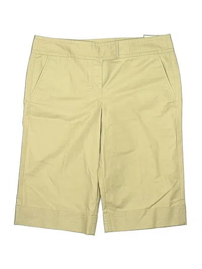 Ann Taylor Khaki Shorts In Yellow