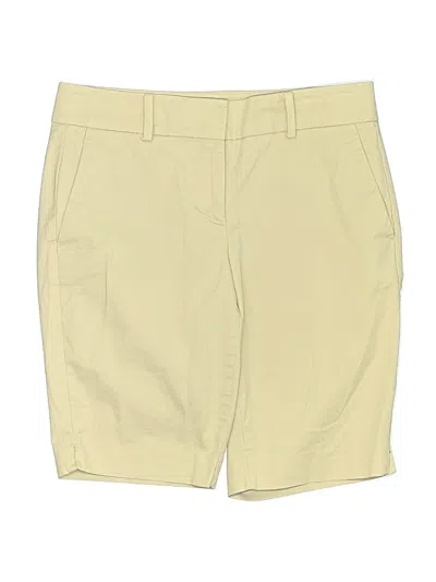Pre-owned Ann Taylor Khaki Shorts In Yellow