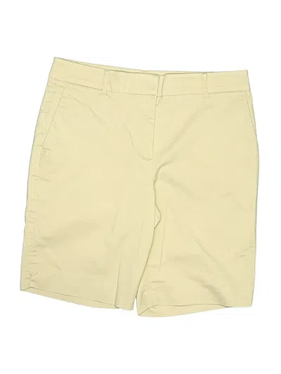 Pre-owned Ann Taylor Khaki Shorts In Yellow