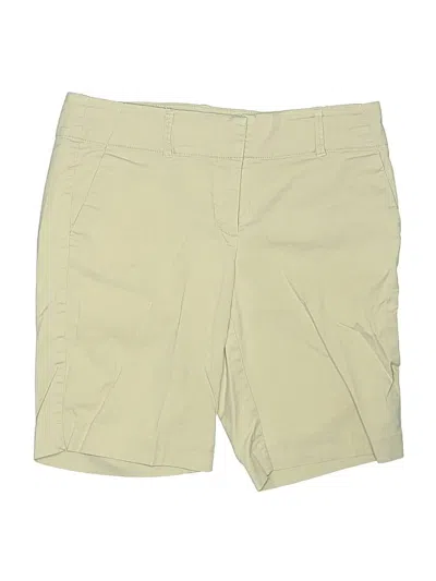 Pre-owned Ann Taylor Khaki Shorts In Yellow