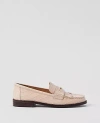 Ann Taylor Kiltie Croco Loafer In Pearl Shadow