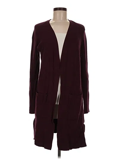 Pre-owned Ann Taylor Kimono In Burgundy