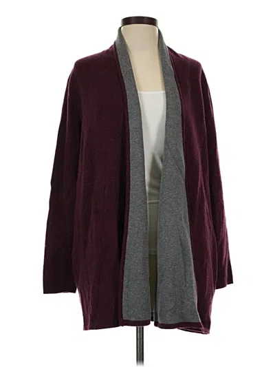 Pre-owned Ann Taylor Kimono In Burgundy