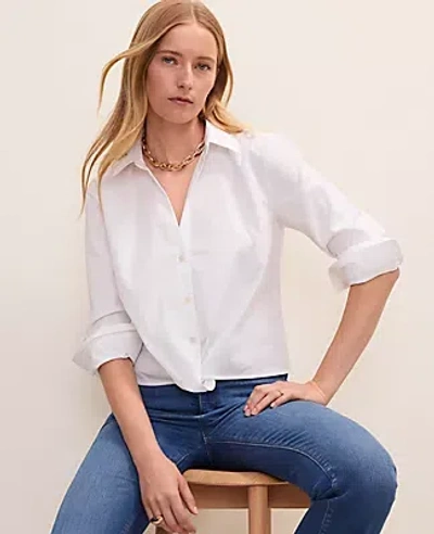 Ann Taylor Knotted Button Down Shirt In Multi