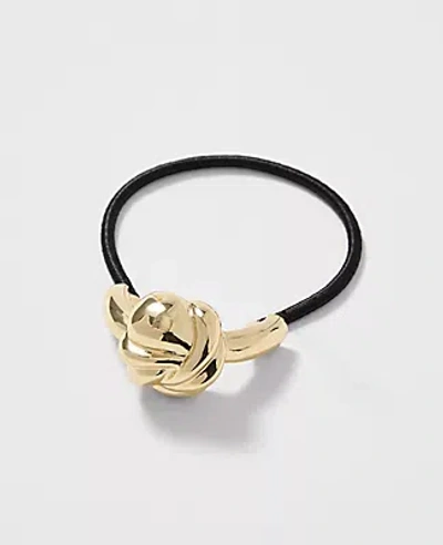 Ann Taylor Knotted Hair Tie In Gold