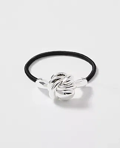 Ann Taylor Knotted Hair Tie In Silver