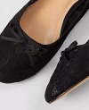 Ann Taylor Lace Ballet Flat In Black