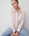 Ann Taylor Petite Lace Shirt In Pale Peony