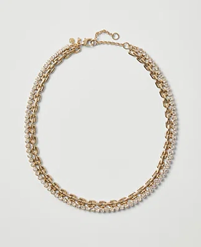 Ann Taylor Layered Necklace In Goldtone