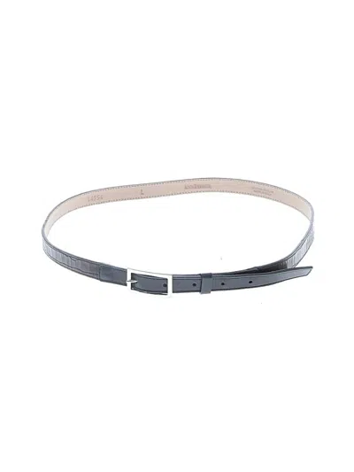 Pre-owned Ann Taylor Leather Belt In Gray