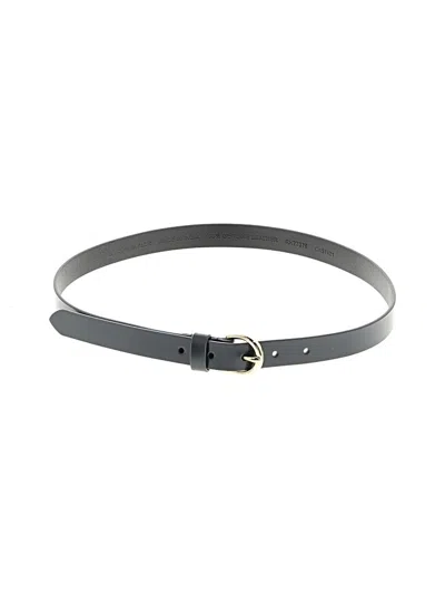 Pre-owned Ann Taylor Leather Belt In Gray