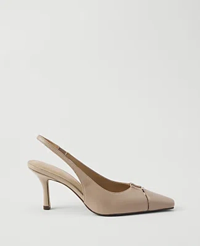 Ann Taylor Leather Cutout Slingback Pump In Multi
