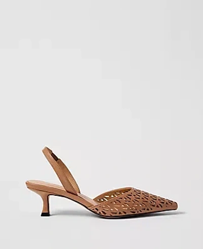 Ann Taylor Leather Nip Toe Pump In Multi