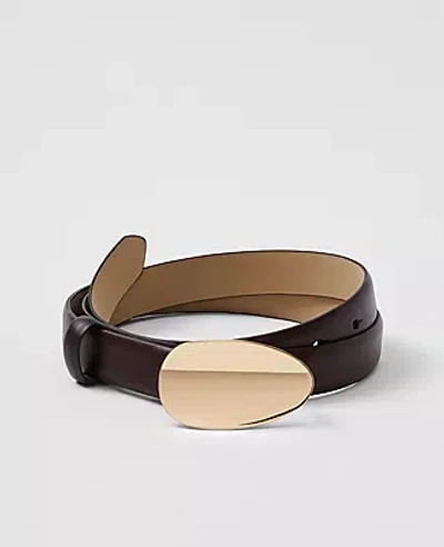 Ann Taylor Leather Oval Buckle Belt