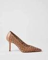 Ann Taylor Leather Perforated Pump In Brown