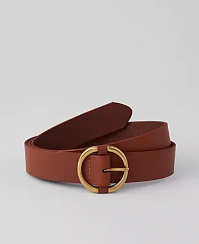 Ann Taylor Leather Round Buckle Belt