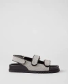 Ann Taylor Leather Slingback Sport Sandals In Black