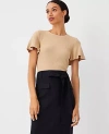 Ann Taylor Lightweight Flare Sleeve Sweater In Baguette