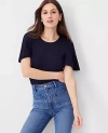Ann Taylor Lightweight Flare Sleeve Sweater In Night Sky
