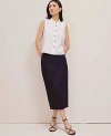 Ann Taylor Petite Linen-blend Midi Skirt