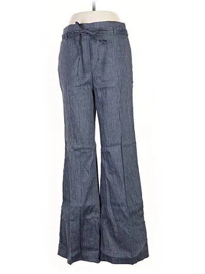 Pre-owned Ann Taylor Linen Pants In Blue