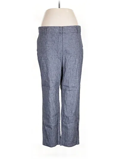 Pre-owned Ann Taylor Linen Pants In Blue