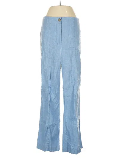 Pre-owned Ann Taylor Linen Pants In Blue