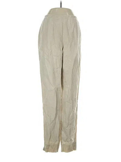 Pre-owned Ann Taylor Linen Pants In Gold