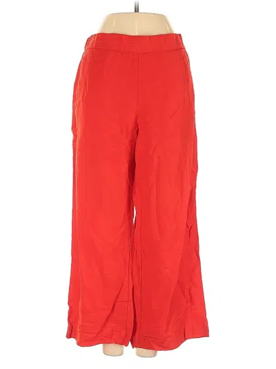 Pre-owned Ann Taylor Linen Pants In Red