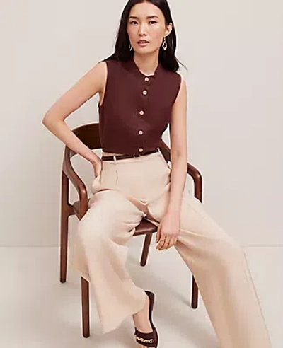 Ann Taylor Linen Sleeveless Shirt
