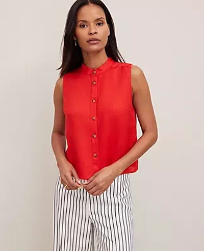 Ann Taylor Linen Sleeveless Shirt