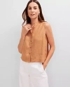 Ann Taylor Linen Sleeveless Shirt