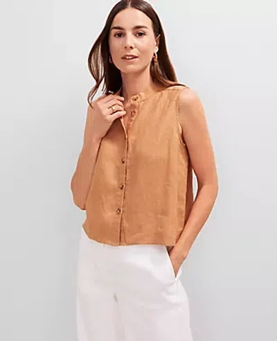 Ann Taylor Linen Sleeveless Shirt