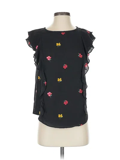 Pre-owned Ann Taylor Loft 3/4 Sleeve Blouse In Black