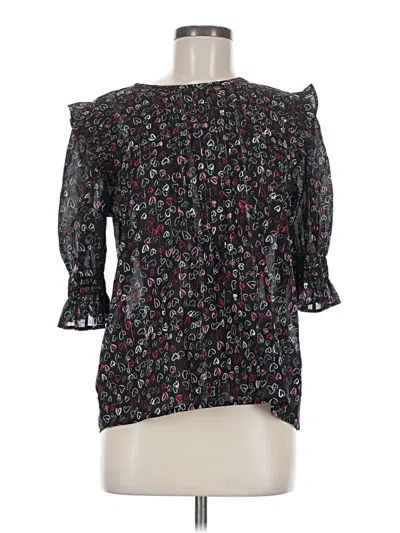Ann Taylor Loft 3/4 Sleeve Blouse In Black