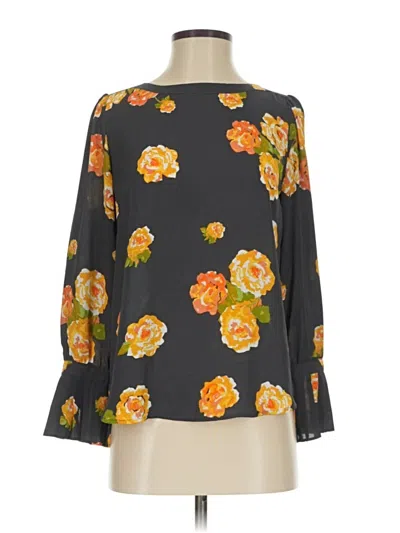 Pre-owned Ann Taylor Loft 3/4 Sleeve Blouse In Black