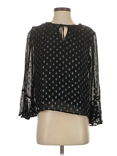 Ann Taylor Loft 3/4 Sleeve Blouse In Black