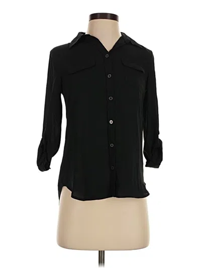 Ann Taylor Loft 3/4 Sleeve Blouse In Black